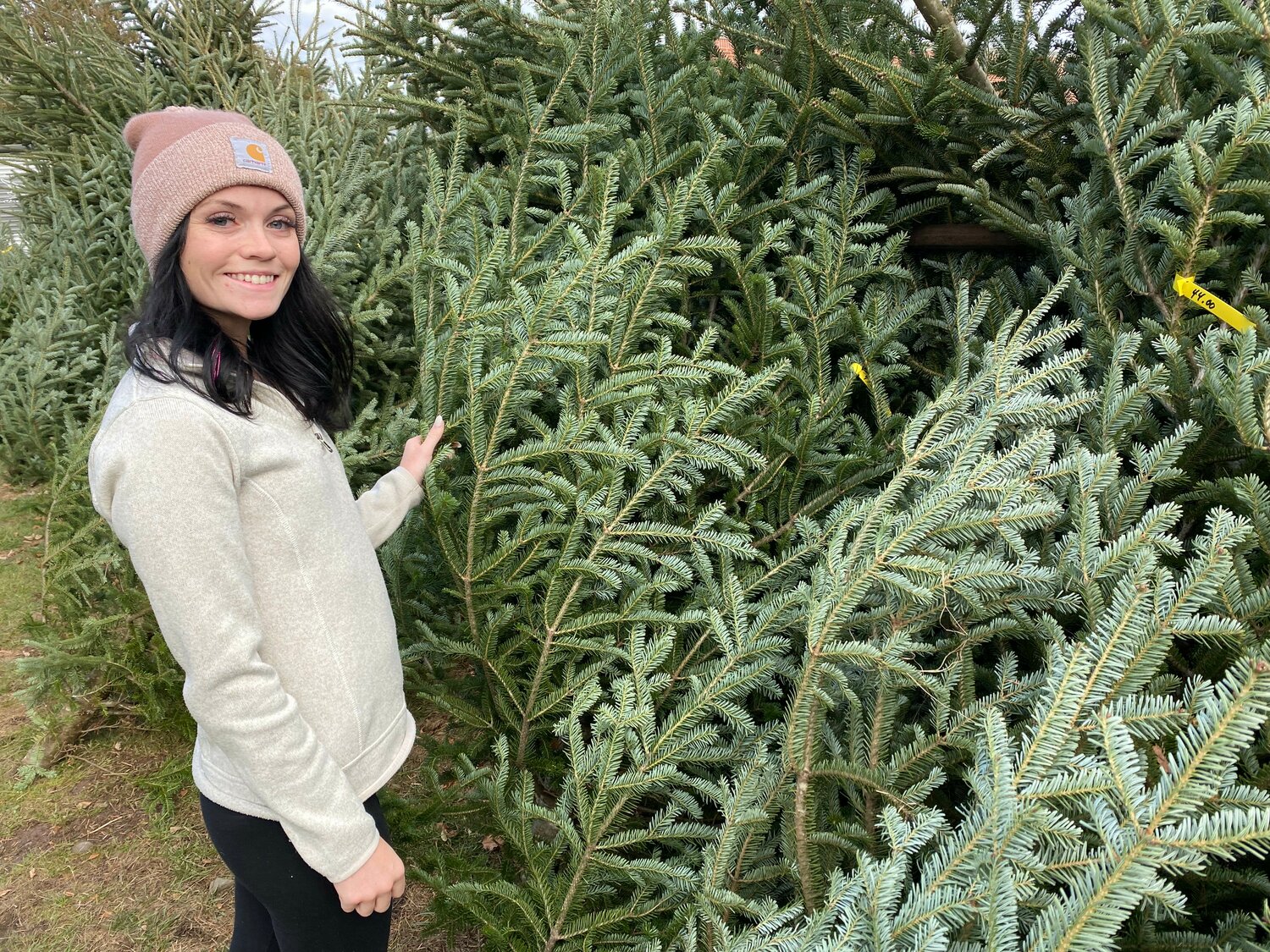 Walton resident Stephanie Morgan purchased a Christmas tree at the Walton Fire Department annual fundraiser, Sunday Nov. 26. She was looking for a tall tree to fill the space in her living room, she said.